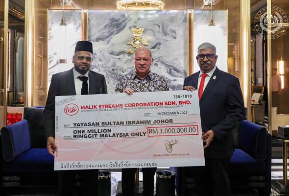 Yayasan Sultan Ibrahim Johor terima sumbangan RM1 juta daripada Kumpulan Malik Streams