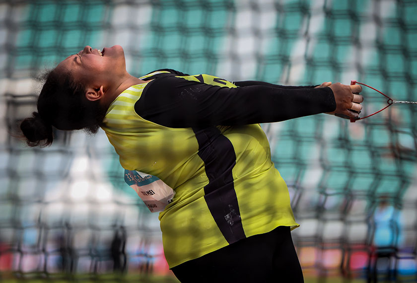 Catatan itu memecahkan rekod lamanya, 61.88m yang dilakukannya di Sukan SEA di Phnom Penh pada tahun 2023. - Foto Bernama