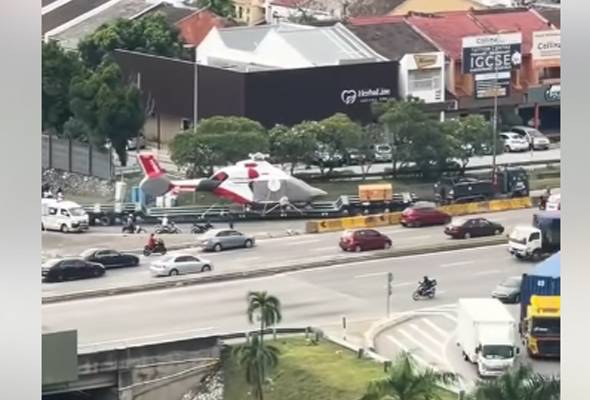 Polis buka kertas siasatan video tular insiden treler bawa helikopter