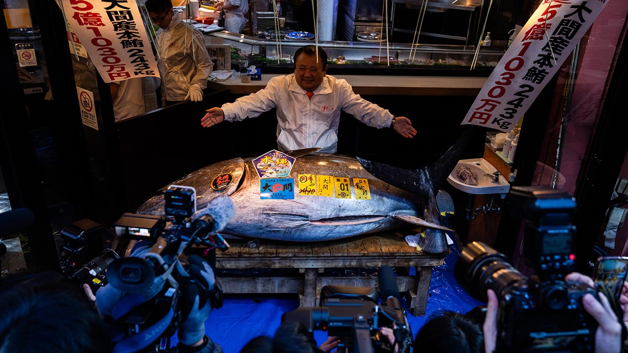 Tuna sirip biru catat harga rekod RM13 juta di Jepun