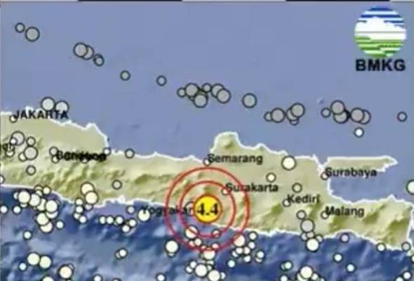 Gempa bumi sederhana landa Yogyakarta tengah hari tadi