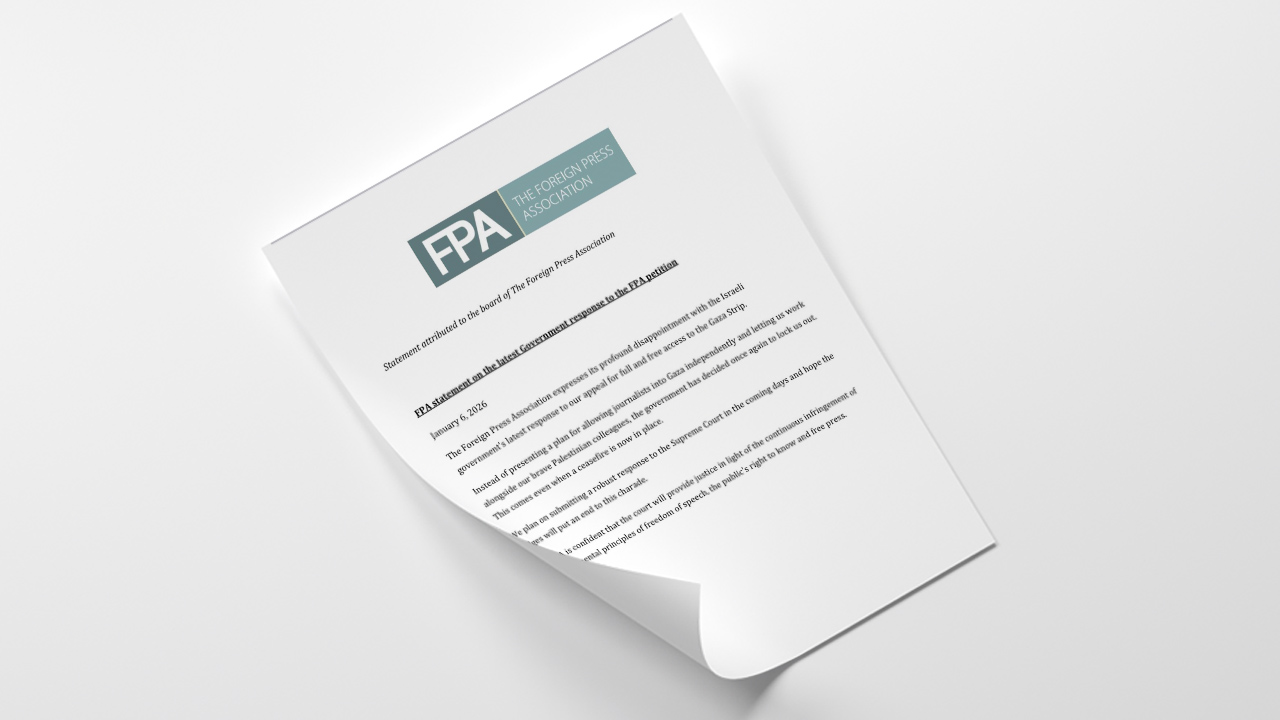 FPA kecam sekatan media Israel ke Gaza,  bawa isu ke Mahkamah Agung