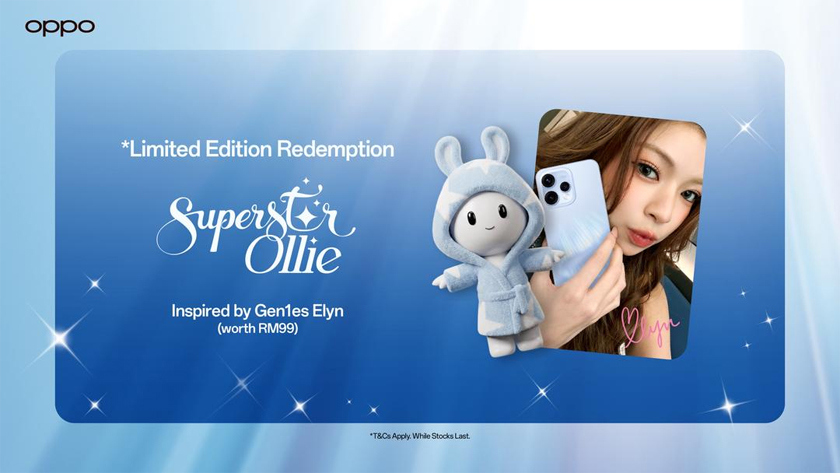 Figura edisi terhad Superstar Ollie, ditawarkan khas kepada pembeli OPPO Reno15 Series 5G dengan stok yang sangat terhad. - Gambar OPPO